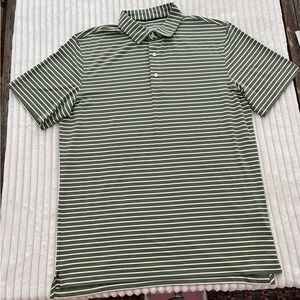 NWOT- Vineyard Vines Men's Palmero Polo Green Striped Golf Shirt, Size M